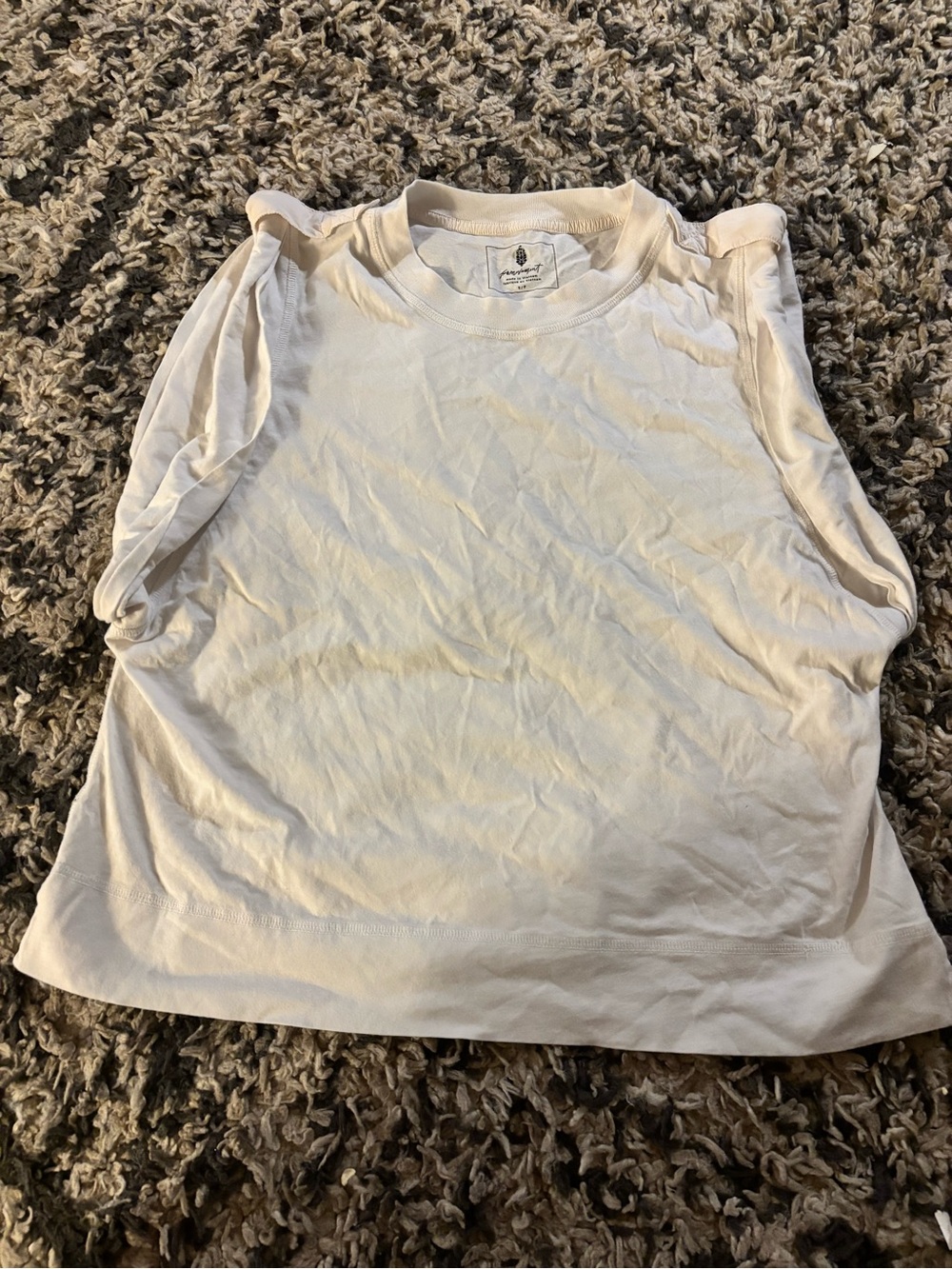 Free people small active rolled sleeve Top